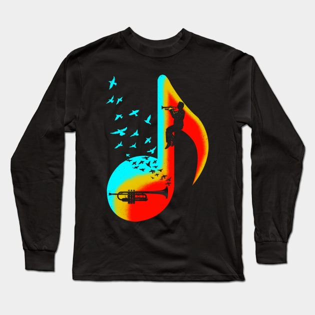 Music Trumpet Player Long Sleeve T-Shirt by barmalisiRTB
